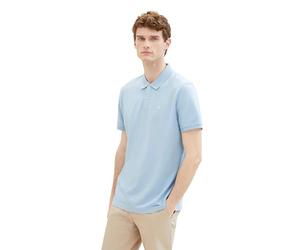 TOM TAILOR Men's 1031006 Basic Piqué Polo Shirt, 32245 - Washed Out Middle Blue, L