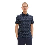 TOM TAILOR Men's 1035555 Polo Shirt, 31314-Navy Geometric Design, M