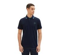 TOM TAILOR Men's 1035620 Polo Shirt, 10668-Sky Captain Blue, S