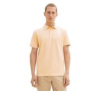 TOM TAILOR Men's 1035900 Polo Shirt with Logo Embroidery, 31503-Orange Vintage Beige Twotone, M