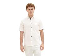 TOM TAILOR Men's 1036213 Short Sleeve Shirt with Chest Pocket, 10338 Soft Light Beige, L