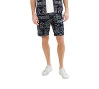 TOM TAILOR Men's 1036297 Regular fit Sweat Shorts, 31783-Navy Big Paisley Design, XL
