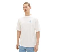 TOM TAILOR Men's 1036353 Basic T-Shirt with Print, 10332-Off White, M
