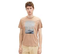 TOM TAILOR Men's 1036427 Photo Print T-Shirt, 24048-Desert Fawn, L