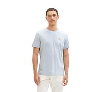 TOM TAILOR Men's 1037268 T-Shirt with Print, 31992-Stonington Blue White Stripes, M