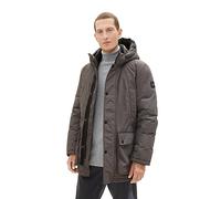 TOM TAILOR Men's 1037347 Arctic Winter Paka with Removable Hood, 13101-Grey Structure Buffer, M
