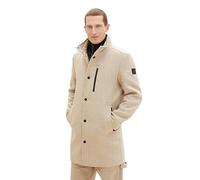 TOM TAILOR Men's 1037349 Wool Coat, 32520-Beige Brown Structure, XL