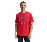 TOM TAILOR Men's 1037735 T-Shirt, 12830-Samba Red, XL