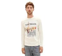 TOM TAILOR Men's 1037812 Long-Sleeved T-Shirt, 18592-Vintage Beige, 3XL