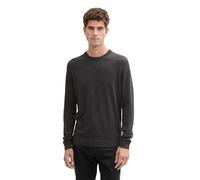 TOM TAILOR Men's 1038426 Jumper, 10617 - Black Grey Melange, L