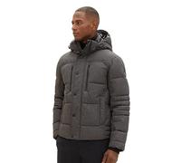 TOM TAILOR Men's 1038935 Winter Jacket with Removable Hood (Pack of 1), 28007 - Grey Garment Dye Structure, XXL