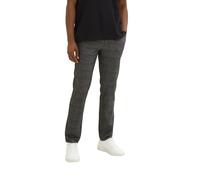 TOM TAILOR Men's 1038997 Regular Trousers, 34046-Grey Black Grindle Check, 30 W/34 L