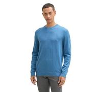 TOM TAILOR Men's 1039805 Pullover Sweater, 37095-Ocean Blue Melange, S