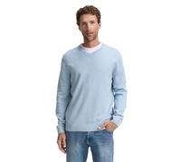 TOM TAILOR Men's 1039811 Pullover Sweater, 38676-Light Metal Blue Melange, L