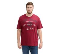 TOM TAILOR Men's 1039944 Plus Size t Shirt, 35930-Deep Red, 5XL