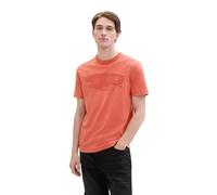 TOM TAILOR Men's 1040956 T-Shirt in Washed Look, 26202 Flamingo Flower, XL