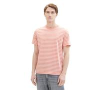 TOM TAILOR Men's 1041182 T-Shirt, 35210-Hazel Coral Rose White Stripe, M