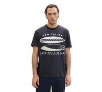 TOM TAILOR Men's 1041784 T-Shirt, 22093-Navy Fine Stripe, S
