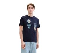 TOM TAILOR Men's 1041856 T-Shirt, 10668-Sky Captain Blue, M
