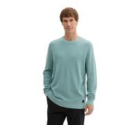 TOM TAILOR Men's 1042453 Pullover Sweater, 13158-Mineral Stone Blue Melange, XXL