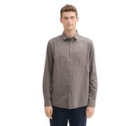 TOM TAILOR Men's Shirt, 36656 - Blue Parasol Brown Structure, XXL