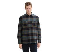 TOM TAILOR Men's 1043798 Comfort fit Shirt in Check Pattern, 36635-Blue Navy, M