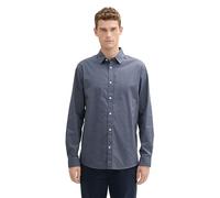 TOM TAILOR Men's 1043806 Regular fit Shirt with Pattern, 36667-Stormy Blue Fade Stripe Design, XL