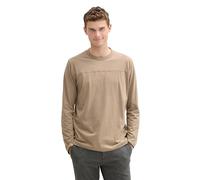 TOM TAILOR Men's 1044011 Long-Sleeved T-Shirt, 13626-Parasol Brown, M