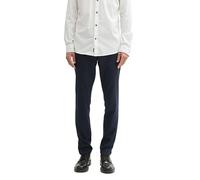 TOM TAILOR Men's 1044345 Travis Slim Chino Trousers, 36780-Navy Blue Structure, 34 W/30 L
