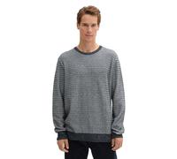 TOM TAILOR Men's 1044473 Pullover Sweater, 36950-Navy Offwhite Twotone, XL
