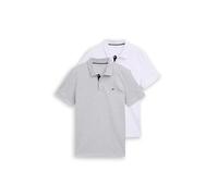 TOM TAILOR Men's 1044879 Polo Shirt, 15398 Light Stone Grey Melange, M