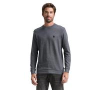 TOM TAILOR Men's 1048586 Long-Sleeved T-Shirt, 19932-Navy Grindle Structure, M