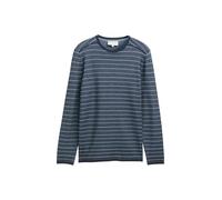 TOM TAILOR Men's 1048709 Pullover Sweater, 39197-Denim Blue Navy Stripe, L
