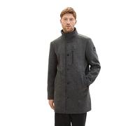 TOM TAILOR Men's 2-in-1 Wool Coat with Integrated Inner Jacket, 30500-dark Grey Black Herringbone, XL