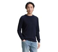 TOM TAILOR Men's 202212 Strickpullover Crewneck Sweater, 13160 - Knitted Navy Melange, M