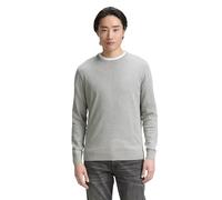 TOM TAILOR Men's 202212 Strickpullover Crewneck Sweater, 14427 - Light Soft Grey Melange, L