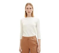 TOM TAILOR men's basic knit sweater with a V-neck, modern light blue melange, M