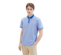 TOM TAILOR Men's Basic Pique Polo Shirt, 35201 - White Sure Blue Twotone, M
