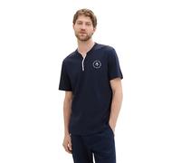 TOM TAILOR Men's Basic Serafino T-Shirt, 10668 - Sky Captain Blue, S