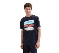 TOM TAILOR Men's 1041857 T-Shirt, 10668-Sky Captain Blue, M
