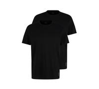 TOM TAILOR Men's Basic T-Shirt in Double Pack 1008638, 29999 - Black, 3XL