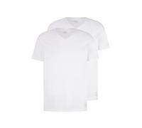 TOM TAILOR Men's Basic T-Shirt in Double Pack with V-neck 1008639, 20000 - White, XL