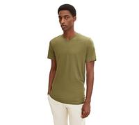 TOM TAILOR Men's Basic T-Shirt with V-neck 1032265, 29003 - Olive Branch Green, XXS