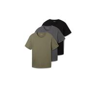 TOM TAILOR Men's 1042374 Basic T-Shirt in a Pack of 3, 29999-Black, M
