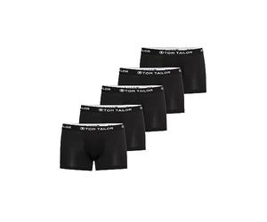 TOM TAILOR Men's Boxer Shorts Pack of 5 - Men's Underwear Sizes S - 3XL 5, Plain black and dark