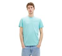 TOM TAILOR Men's 1036420 Colorblock Style t-Shirt, 32036-Aqua Streaky Melange, M