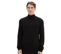 TOM TAILOR Men's Cosy Turtle Neck Knitted Jumper, 29999 - Black, XL