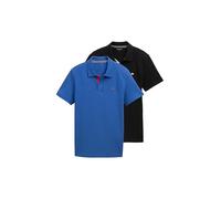 Tom Tailor Men's Double Pack Basic Polo Shirt with Logo Print