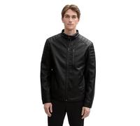 TOM TAILOR Men's 1044100 Faux Leather Jacket, 29999-Black, L