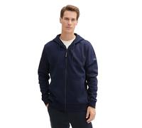 TOM TAILOR Men's Hoodie Sweat Jacket with Kangaroo Pocket, 10668 - Sky Captain Blue, L